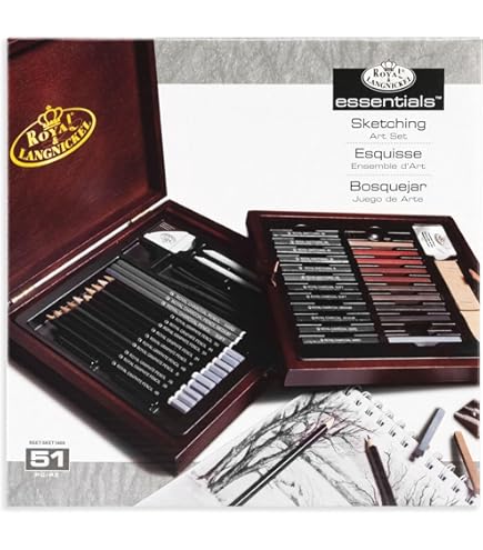 Amazon.com: Royal & Langnickel Sketching Wood Box Set RSET-SKET3000